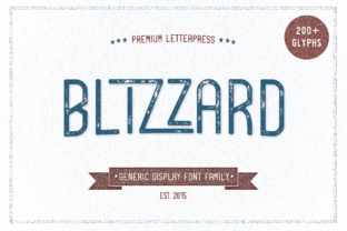 Blizzard: A Premium Display Font for Handmade Crafts