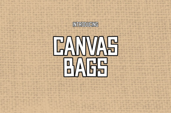Canvas Bags: A Cheery Display Font for Creative Branding