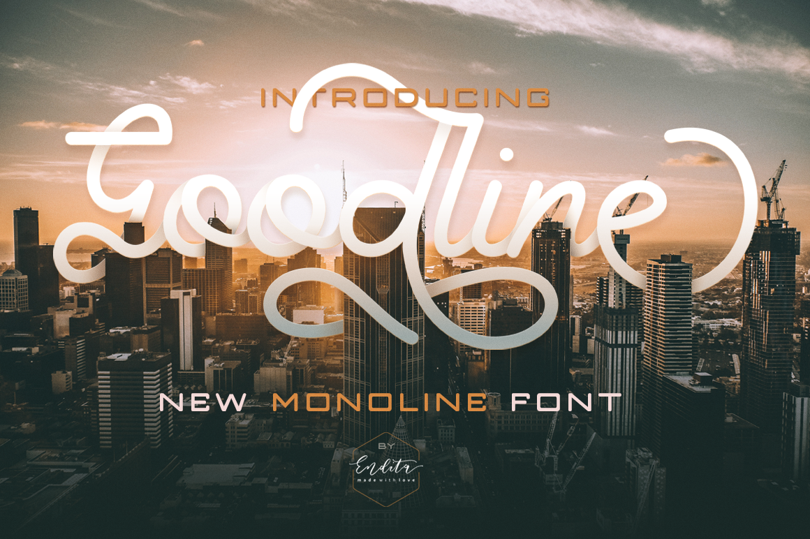 Goodline - Monoline: The Modern Display Font for Scroll-Stopping Content