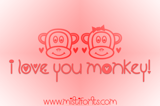I Love You Monkey: A Sweet Display Font for Valentine Projects