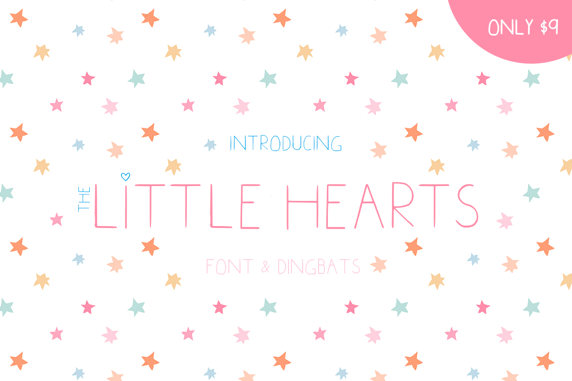 Little Hearts: A Playful Display Typeface for Creative Makers